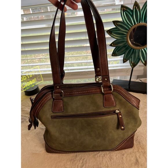 b.o.c. Marsdon Women's Green & Brown Shoulder Bag with Tassel Detail - Picture 7 of 16
